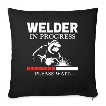 Welder Welding Apprentice Vintage - Sofakissenbezug 45 x 45 cm - Schwarz - Vorne
