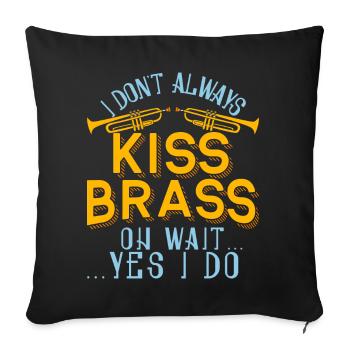 Trumpeter Trumpet Instrument Brass Music - Sofa pillowcase 17,3'' x 17,3'' (45 x 45 cm) - black - Front