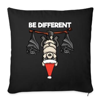 Be Different Wolf Bat Santa Claus - Sofa pillowcase 17,3'' x 17,3'' (45 x 45 cm) - black - Front