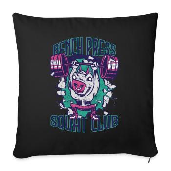 Bench Press Squad Club Bull Training Training Moti - Housse de coussin décorative 45 x 45 cm - noir - Devant
