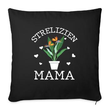 Strelizie Mama - Sofa pillowcase 17,3'' x 17,3'' (45 x 45 cm) - black - Front