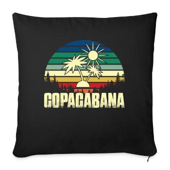 Rio Beach Copacabana Urlaub Palmen Sommersonne Bra - Sofakissenbezug 45 x 45 cm - Schwarz - Vorne