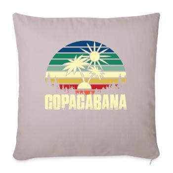 Rio Beach Copacabana Urlaub Palmen Sommersonne Bra - Sofakissenbezug 45 x 45 cm - helles Taupe - Vorne