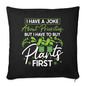 Plant Lovers Gardening Garden Gardeners - Sofa pillowcase 17,3'' x 17,3'' (45 x 45 cm) - black - Front