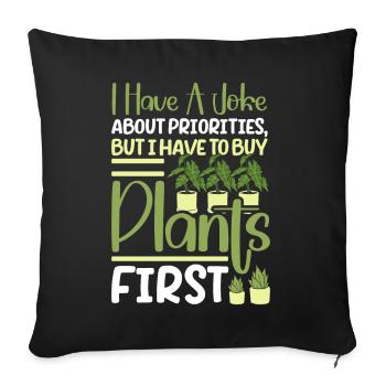 Plant Lovers Gardening Garden Gardeners - Sofa pillowcase 17,3'' x 17,3'' (45 x 45 cm) - black - Front