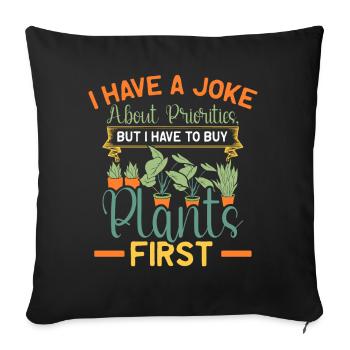 Plant Lovers Gardening Garden Gardeners - Sofa pillowcase 17,3'' x 17,3'' (45 x 45 cm) - black - Front