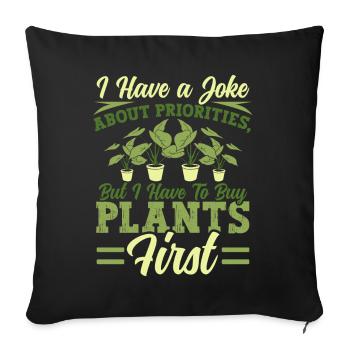 Plant Lovers Gardening Garden Gardeners - Sofa pillowcase 17,3'' x 17,3'' (45 x 45 cm) - black - Front