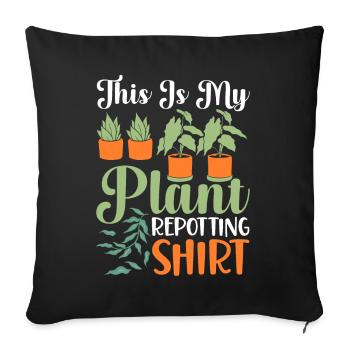Plant Lovers Gardening Garden Gardeners - Sofa pillowcase 17,3'' x 17,3'' (45 x 45 cm) - black - Front