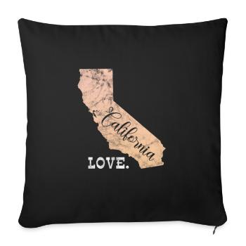 California USA Holidays America Cadeau - Housse de coussin décorative 45 x 45 cm - noir - Devant