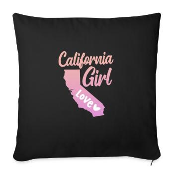 California - Sofa pillowcase 17,3'' x 17,3'' (45 x 45 cm) - black - Front