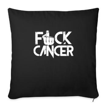Cancer Maladie Maladie Combattre Cadeau - Housse de coussin décorative 45 x 45 cm - noir - Devant