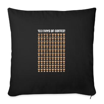 Coffee - Sofa pillowcase 17,3'' x 17,3'' (45 x 45 cm) - black - Front