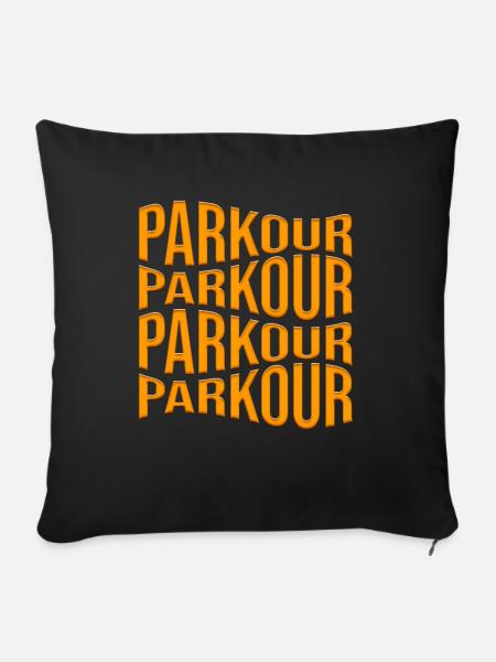 Parkour - Sofakissenbezug 45 x 45 cm - Schwarz