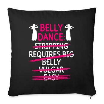 Danse du ventre Danseuse du ventre Danse Danseur Cadeau - Housse de coussin décorative 45 x 45 cm - noir - Devant