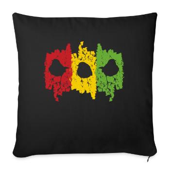 Good Vibes Only Rastafari Rasta Jamaica Reggae - Sofakissenbezug 45 x 45 cm - Schwarz - Vorne