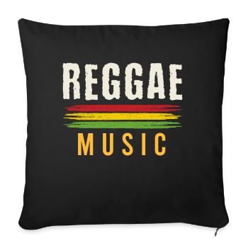 Good Vibes Only Rastafari Rasta Jamaica Reggae - Housse de coussin décorative 45 x 45 cm - noir - Devant