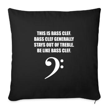 This is Bass clef for the best bassist bass player - Sofakissenbezug 45 x 45 cm - Schwarz - Vorne