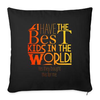 Yes, my kids bought it for me. - Sofa pillowcase 17,3'' x 17,3'' (45 x 45 cm) - black - Front
