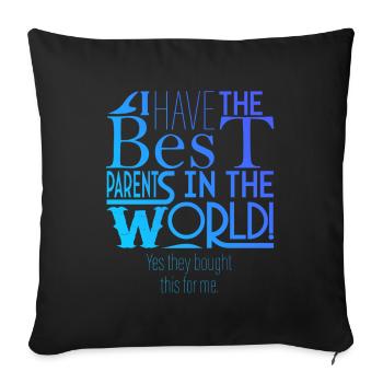 Oui, mes parents l’ont acheté pour moi. - Housse de coussin décorative 45 x 45 cm - noir - Devant