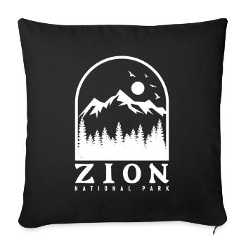 Zion National Park Utah Wandern Camping Outdoor - Sofakissenbezug 45 x 45 cm - Schwarz - Vorne