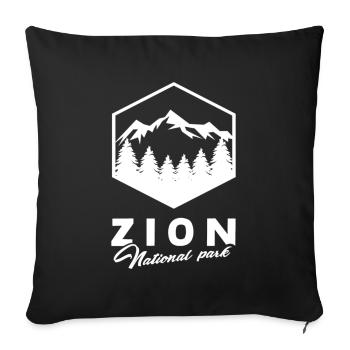 Zion National Park Utah Wandern Camping Outdoor - Sofakissenbezug 45 x 45 cm - Schwarz - Vorne