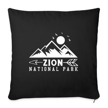 Zion National Park Utah Wandern Camping Outdoor - Sofakissenbezug 45 x 45 cm - Schwarz - Vorne