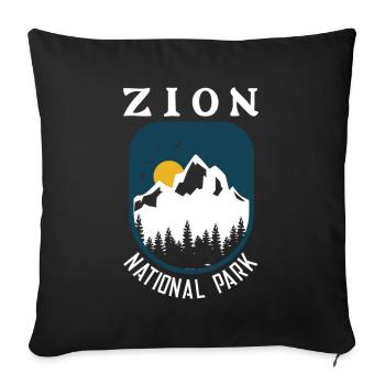 Zion National Park Utah Wandern Camping Outdoor - Sofakissenbezug 45 x 45 cm - Schwarz - Vorne