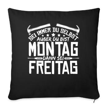 Handwerker Werkstatt Handwerk - Sofakissenbezug 45 x 45 cm - Schwarz - Vorne
