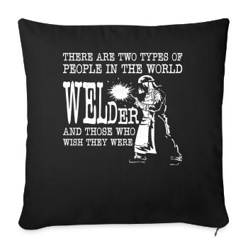 Soudeur Soudage Vintage Il y a - Housse de coussin décorative 45 x 45 cm - noir - Devant