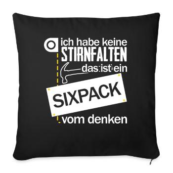 Handwerker Sixpack Handwerk - Sofakissenbezug 45 x 45 cm - Schwarz - Vorne
