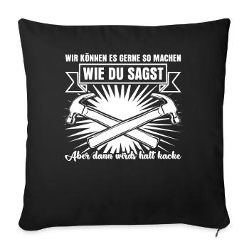 Handwerker Werkzeug Werkstatt Handwerk - Sofakissenbezug 45 x 45 cm - Schwarz - Vorne