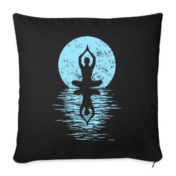 Yogi Yogini Health Meditation Outfits Girls - Sofa pillowcase 17,3'' x 17,3'' (45 x 45 cm) - black - Front