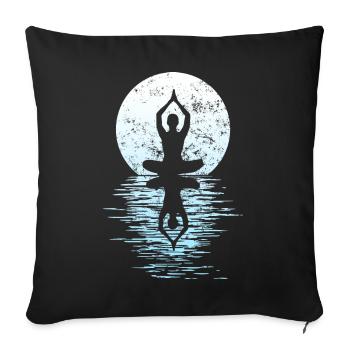 Yogi Yogini Health Meditation Outfits Girls - Sofa pillowcase 17,3'' x 17,3'' (45 x 45 cm) - black - Front