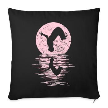 Parkour, Freerunning, Street Workout, Acrobatic - Sofa pillowcase 17,3'' x 17,3'' (45 x 45 cm) - black - Front