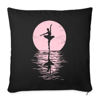 Ballet, Ballerine, Fille, Fille, Danse - Housse de coussin décorative 45 x 45 cm - noir - Devant