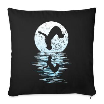 Parkour, Freerunning, Street Workout, Acrobatic - Sofakissenbezug 45 x 45 cm - Schwarz - Vorne