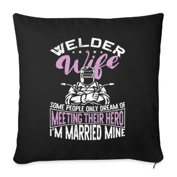 Welder Welding Marriage Wedding - Sofa pillowcase 17,3'' x 17,3'' (45 x 45 cm) - black - Front