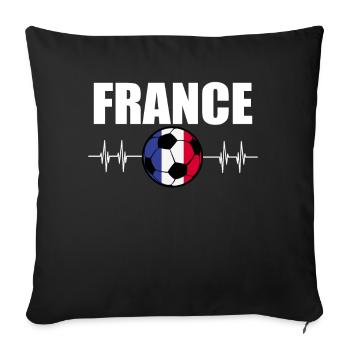 France Football - Housse de coussin décorative 45 x 45 cm - noir - Devant