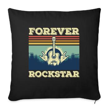Gitarre Retro Gitarrist Rockgitarre Musiker Sänger - Sofakissenbezug 45 x 45 cm - Schwarz - Vorne