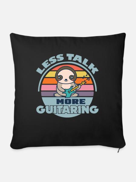 Gitarrist Rockgitarre Gitarrist Musiker Gitarrist - Sofakissenbezug 45 x 45 cm - Schwarz