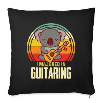 Guitar playing Nice guitarist Rock guitar musician - Sofa pillowcase 17,3'' x 17,3'' (45 x 45 cm) - black - Front