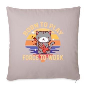 Cat Guitarist Rock Guitar Guitarist Musician Gita - Sofa pillowcase 17,3'' x 17,3'' (45 x 45 cm) - light taupe - Front