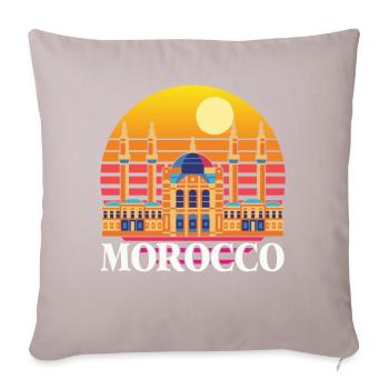 Maroc Temple Afrique Gibraltar Plage marocaine - Housse de coussin décorative 45 x 45 cm - taupe clair - Devant