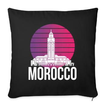 Marokkaner Stadt Marokko Skyline Afrika Gibraltar - Sofakissenbezug 45 x 45 cm - Schwarz - Vorne