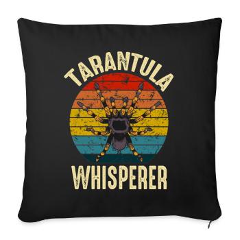 Tarantula Flüsterer Retro Spinne Besitzer - Sofakissenbezug 45 x 45 cm - Schwarz - Vorne