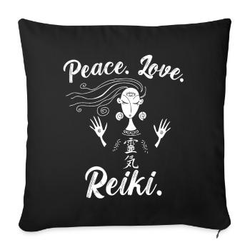 Papa Ist Mein Name - Reiki Ist Mein Spiel - Sofakissenbezug 45 x 45 cm - Schwarz - Vorne