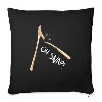 Forcula Wishbone sur Snap Wishing Bone Thanksgiving - Housse de coussin décorative 45 x 45 cm - noir - Devant