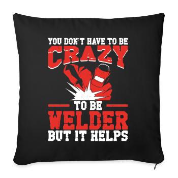 Souder Souder Vintage Vous ne soudez pas - Housse de coussin décorative 45 x 45 cm - noir - Devant