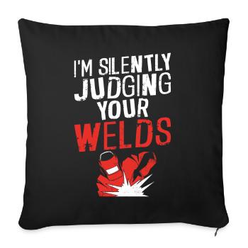 Soudeur Soudeur Vintage Je suis - Housse de coussin décorative 45 x 45 cm - noir - Devant