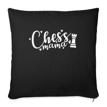 Chess Mama Chess Brain Teaser Board Game - Sofa pillowcase 17,3'' x 17,3'' (45 x 45 cm) - black - Front